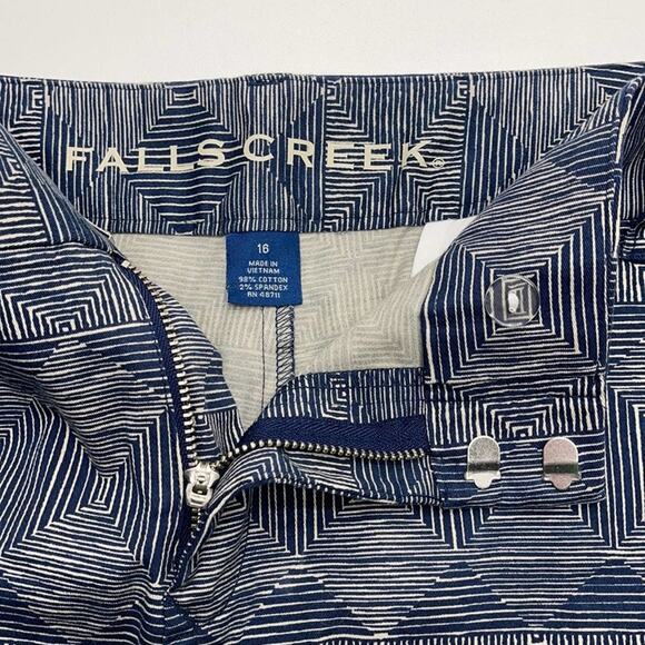 FALLS CREEK Womens 16 Blue Twill Shorts - Picture 2 of 3